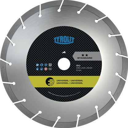 Disque à tronçonner diamanté TYROLIT DCU standard Ø 125 mm alésage 22,23 mm (4000845043)