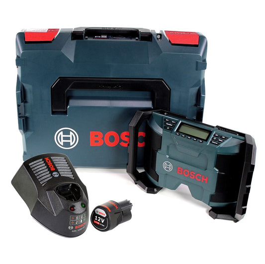 Bosch GPB 12V-10 Akku Baustellenradio 12V + 1x Akku 3,0Ah + Ladegerät + L-Boxx - Toolbrothers