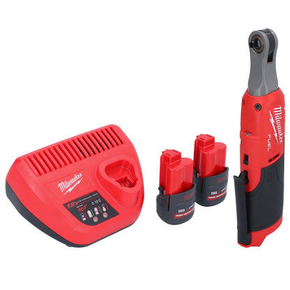 Milwaukee M12 FHIR14-252 Akku Ratsche 12 V 47 Nm 1/4" Brushless + 2x Akku 2,5 Ah + Ladegerät