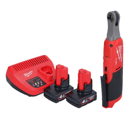 Milwaukee M12 FHIR14-402 Akku Ratsche 12 V 47 Nm 1/4" Brushless + 2x Akku 4,0 Ah + Ladegerät