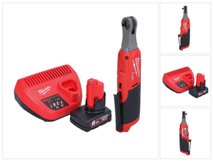 Milwaukee M12 FHIR14-601 Akku Ratsche 12 V 47 Nm 1/4" Brushless + 1x Akku 6,0 Ah + Ladegerät