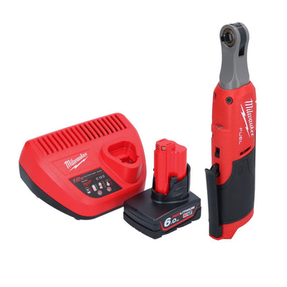 Milwaukee M12 FHIR14-601 Akku Ratsche 12 V 47 Nm 1/4" Brushless + 1x Akku 6,0 Ah + Ladegerät