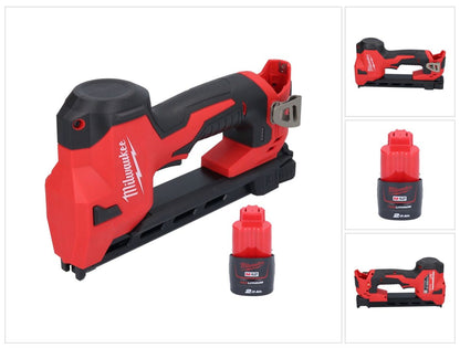 Milwaukee M12 BCST-201 Akku Tacker 12 V 19 x 25,4 mm + 1x Akku 2,0 Ah - ohne Ladegerät