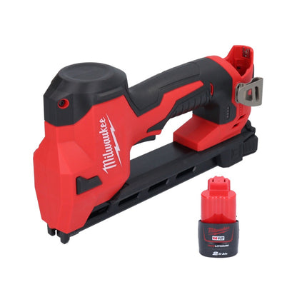 Milwaukee M12 BCST-201 Akku Tacker 12 V 19 x 25,4 mm + 1x Akku 2,0 Ah - ohne Ladegerät