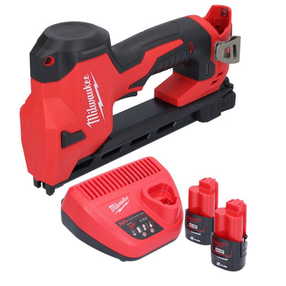 Milwaukee M12 BCST-202 Akku Tacker 12 V 19 x 25,4 mm + 2x Akku 2,0 Ah + Ladegerät