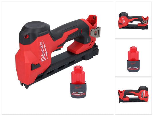 Agrafeuse sur batterie Milwaukee M12 BCST-251 12 V 19 x 25,4 mm + 1x batterie 2,5 Ah - sans chargeur