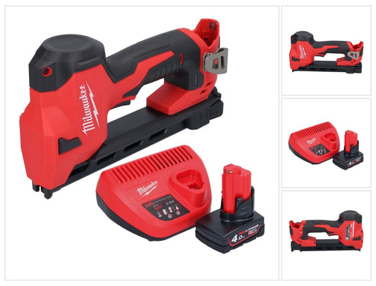 Agrafeuse sur batterie Milwaukee M12 BCST-401 12 V 19 x 25,4 mm + 1x batterie 4,0 Ah + chargeur