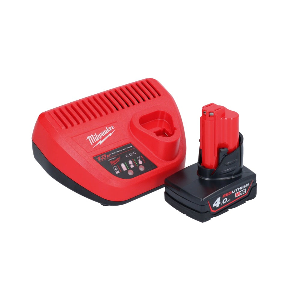 Milwaukee M12 BCST-401 Akku Tacker 12 V 19 x 25,4 mm + 1x Akku 4,0 Ah + Ladegerät