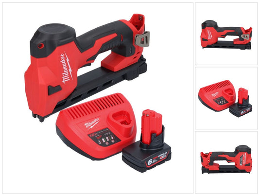 Agrafeuse sur batterie Milwaukee M12 BCST-601 12 V 19 x 25,4 mm + 1x batterie 6,0 Ah + chargeur