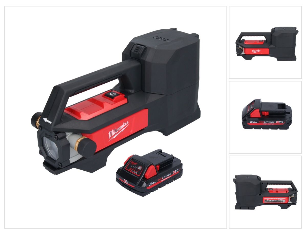 Milwaukee M18 BTP-301 Akku Transferpumpe 18 V 1817 l/h + 1x Akku 3,0 Ah - ohne Ladegerät