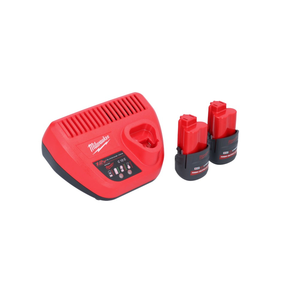 Milwaukee M12 BDC8-252C Akku Rohrreinigungsgerät 12 V + 2x Akku 2,5 Ah + Ladegerät + Spirale + Eimer