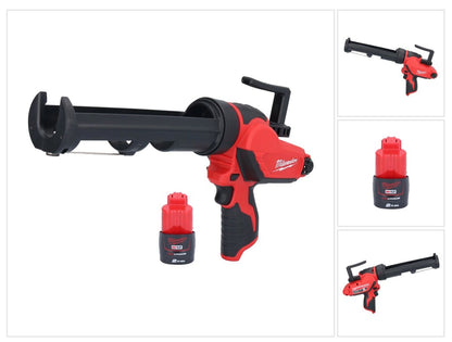 Milwaukee M12 PCG/310-201 Akku Kartuschenpresse 12 V 310 ml + 1x Akku 2,0 Ah - ohne Ladegerät