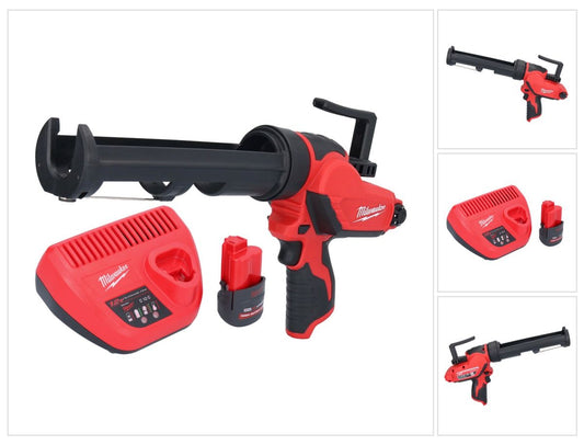 Pistolet à cartouche à batterie Milwaukee M12 PCG/310-251 12 V 310 ml + 1x batterie 2,5 Ah + chargeur