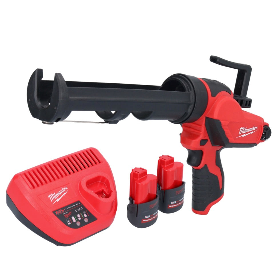 Milwaukee M12 PCG/310-252 Akku Kartuschenpresse 12 V 310 ml + 2x Akku 2,5 Ah + Ladegerät