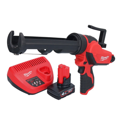 Milwaukee M12 PCG/310-401 Akku Kartuschenpresse 12 V 310 ml + 1x Akku 4,0 Ah + Ladegerät