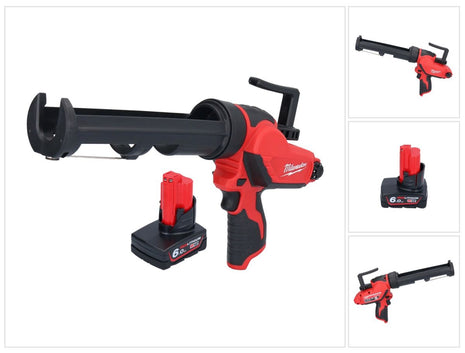 Milwaukee M12 PCG/310-601 Akku Kartuschenpresse 12 V 310 ml + 1x Akku 6,0 Ah - ohne Ladegerät