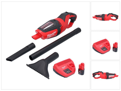 Milwaukee M12 HV-201 Akku Staubsauger 12 V + 1x Akku 2,0 Ah + Ladegerät