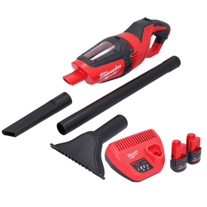 Milwaukee M12 HV-252 Akku Staubsauger 12 V + 2x Akku 2,5 Ah + Ladegerät