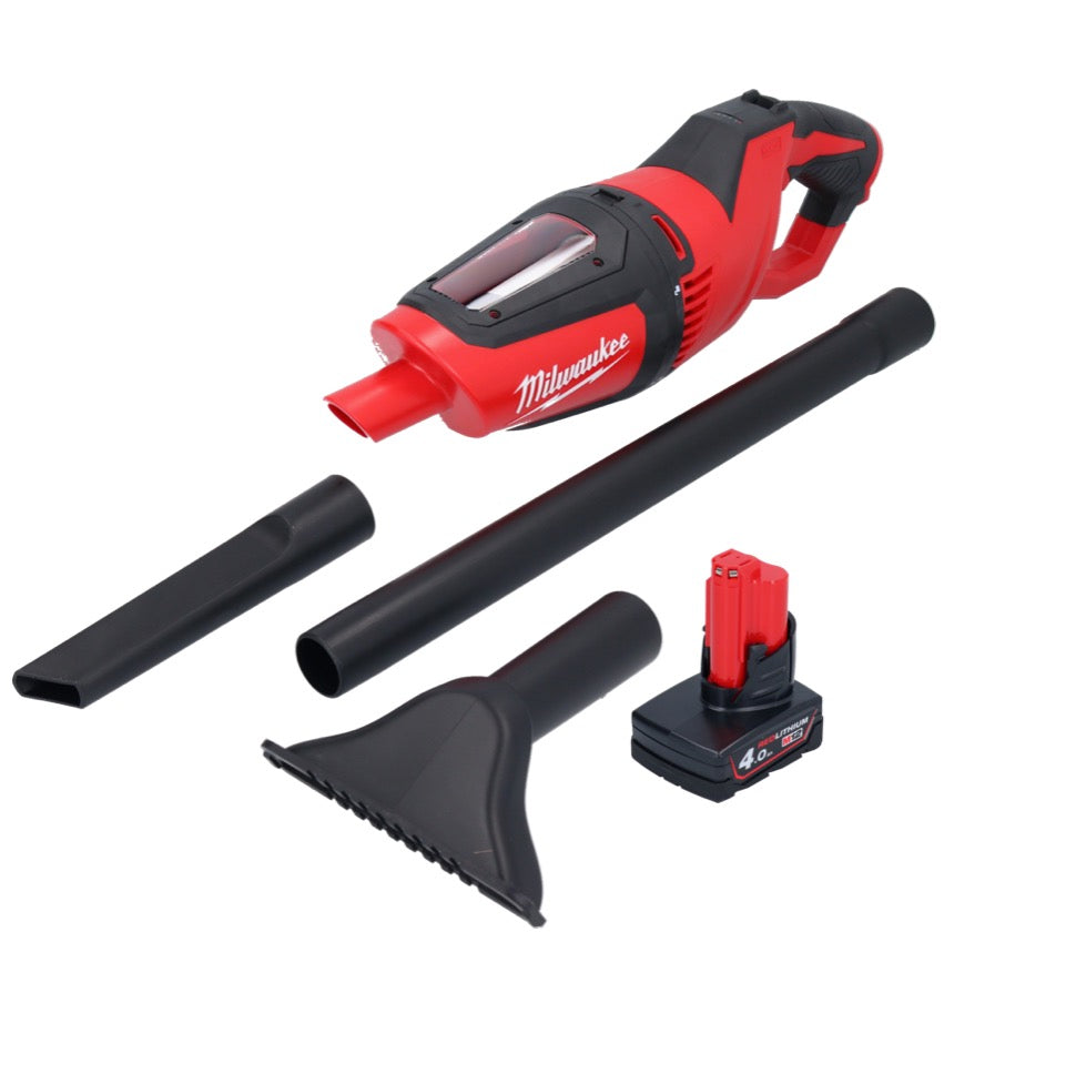 Milwaukee M12 HV-401 Akku Staubsauger 12 V + 1x Akku 4,0 Ah - ohne Ladegerät