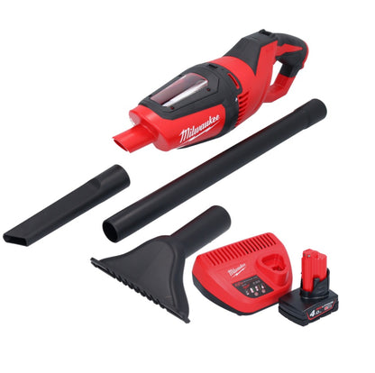 Aspirateur à batterie Milwaukee M12 HV-401 12 V + 1x batterie 4,0 Ah + chargeur