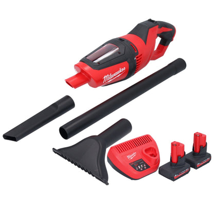 Milwaukee M12 HV-502 Akku Staubsauger 12 V + 2x Akku 5,0 Ah + Ladegerät