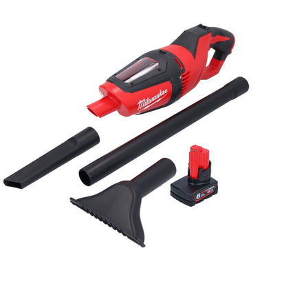 Milwaukee M12 HV-601 Akku Staubsauger 12 V + 1x Akku 6,0 Ah + Ladegerät