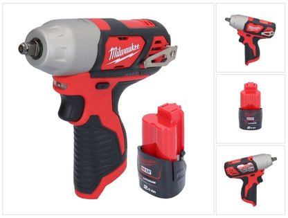 Clé à chocs sans fil Milwaukee M12 BIW38-201 12 V 135 Nm 3/8˝ + 1x batterie 2,0 Ah - sans chargeur