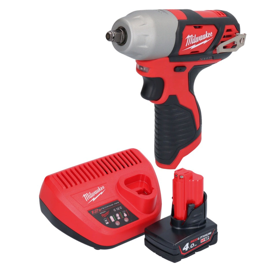 Milwaukee M12 BIW38-401 Akku Schlagschrauber 12 V 135 Nm 3/8˝ + 1x Akku 4,0 Ah + Ladegerät