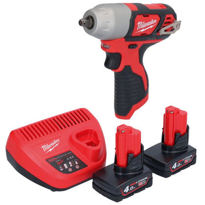 Clé à chocs sans fil Milwaukee M12 BIW38-402 12 V 135 Nm 3/8˝ + 2x batteries 4,0 Ah + chargeur