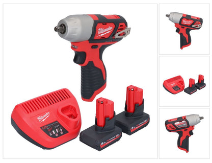 Clé à chocs sans fil Milwaukee M12 BIW38-502 12 V 135 Nm 3/8˝ + 2x batteries 5,0 Ah + chargeur