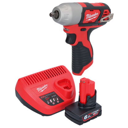 Milwaukee M12 BIW38-601 Akku Schlagschrauber 12 V 135 Nm 3/8˝ + 1x Akku 6,0 Ah + Ladegerät