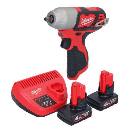 Milwaukee M12 BIW38-602 Akku Schlagschrauber 12 V 135 Nm 3/8˝ + 2x Akku 6,0 Ah + Ladegerät