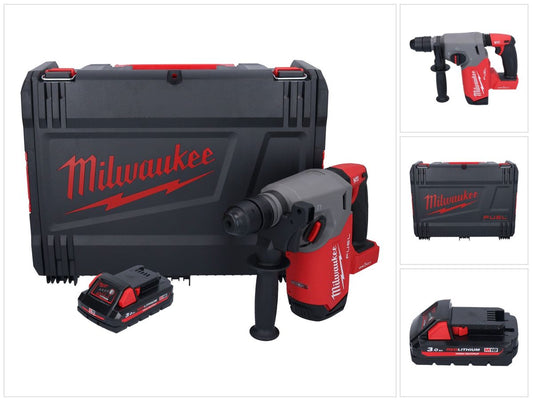 Marteau combiné à batterie Milwaukee M18 ONEFHX-301X 18 V 2,5 J SDS-Plus brushless + 1x batterie 3,0 Ah + boîtier HD - sans chargeur