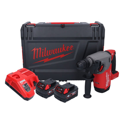 Marteau combiné à batterie Milwaukee M18 ONEFHX-402X 18 V 2,5 J SDS-Plus brushless + 2x batterie 4,0 Ah + chargeur + boîtier HD