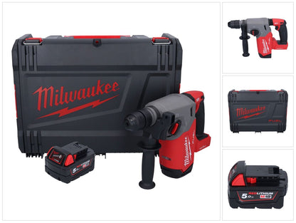 Marteau combiné à batterie Milwaukee M18 ONEFHX-501X 18 V 2,5 J SDS-Plus brushless + 1x batterie 5,0 Ah + boîtier HD - sans chargeur