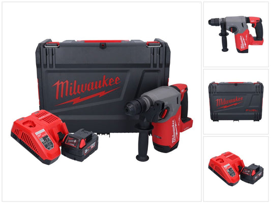 Marteau combiné à batterie Milwaukee M18 ONEFHX-501X 18 V 2,5 J SDS-Plus brushless + 1x batterie 5,0 Ah + chargeur + boîtier HD