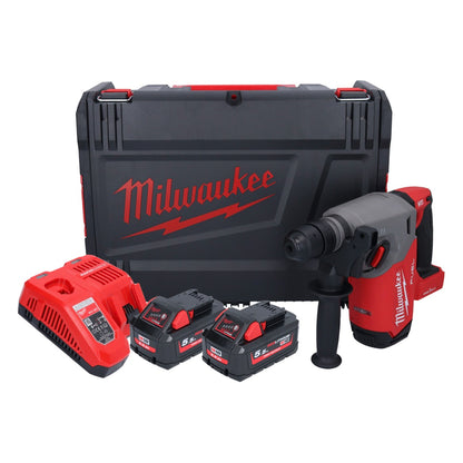 Marteau combiné à batterie Milwaukee M18 ONEFHX-552X 18 V 2,5 J SDS-Plus (4933478504) sans balais + 2x batterie 5,5 Ah + chargeur + boîtier HD