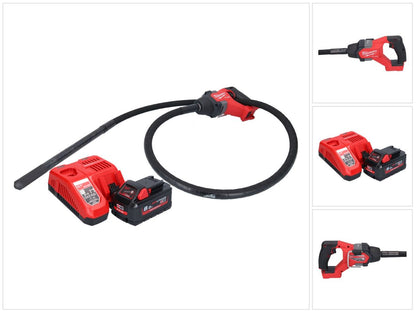 Milwaukee M18 FCVN24-801 Akku Betonrüttler 18 V 2,4 m Brushless + 1x Akku 8,0 Ah + Ladegerät