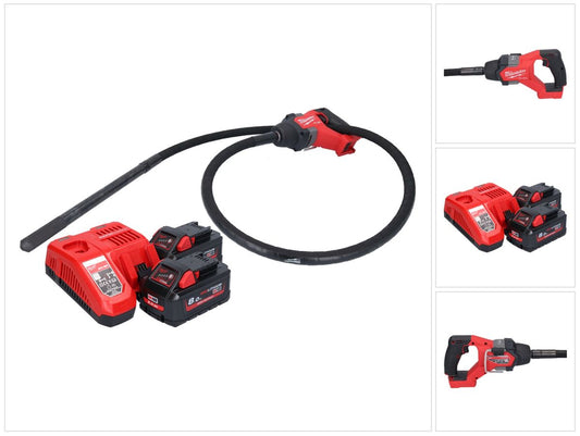 Vibrateur à béton sur batterie Milwaukee M18 FCVN24-802 18 V 2,4 m sans balais + 2x batterie 8,0 Ah + chargeur