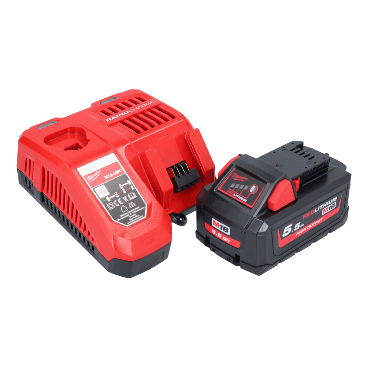 Milwaukee M18 FFN-551 Akku Nagler 18 V 50 - 90 mm Brushless + 1x Akku 5,5 Ah + Ladegerät