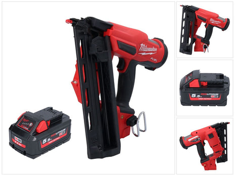 Milwaukee M18 FN16GA-551 Akku Nagler 18 V 32 - 64 mm Brushless + 1x Akku 5,5 Ah - ohne Ladegerät