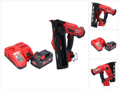 Cloueur à batterie Milwaukee M18 FN16GA-551 18 V 32 - 64 mm sans balais + 1x batterie 5,5 Ah + chargeur