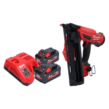 Milwaukee M18 FN16GA-552 Akku Nagler 18 V 32 - 64 mm Brushless + 2x Akku 5,5 Ah + Ladegerät