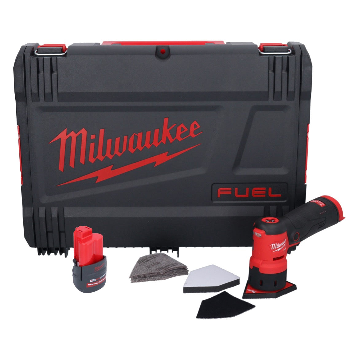 Milwaukee M12 FDSS-251X Akku Punktschleifer 12 V 88,8 x 63,5 mm Brushless + 1x Akku 2,5 Ah + HD-Box - ohne Ladegerät