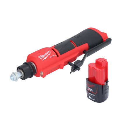 Dégrossisseur de pneu à batterie Milwaukee M12 FTB-201 12 V 7/16" Hex Brushless + 1x batterie 2,0 Ah - sans chargeur