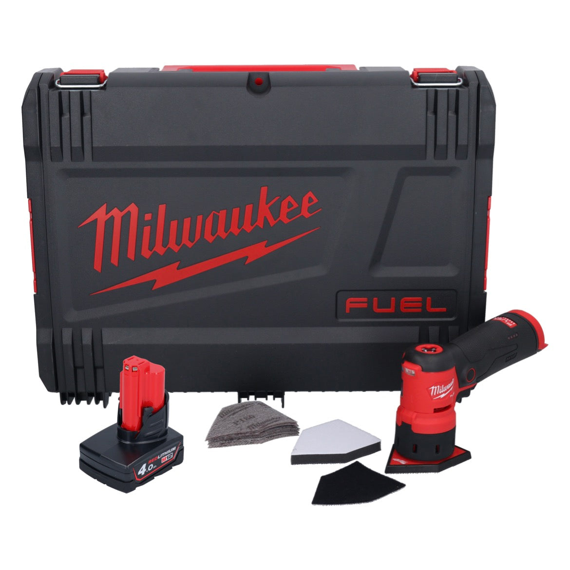 Meuleuse à pointes sur batterie Milwaukee M12 FDSS-401X 12 V 88,8 x 63,5 mm sans balais + 1x batterie 4,0 Ah + boîtier HD - sans chargeur