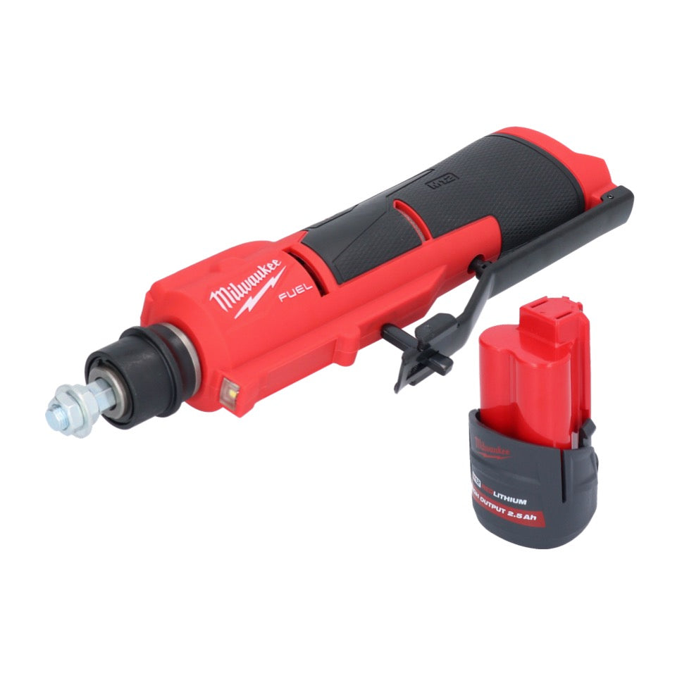 Dégrossisseur de pneus sur batterie Milwaukee M12 FTB-251 12 V 7/16" Hex Brushless + 1x batterie 2,5 Ah - sans chargeur