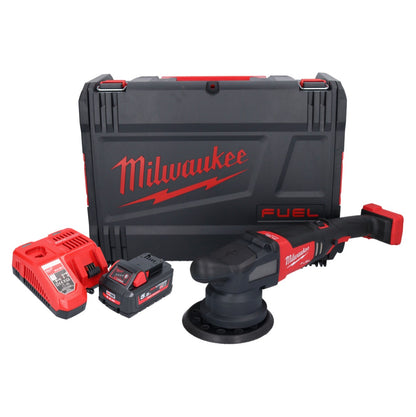 Polisseuse excentrique sur batterie Milwaukee M18 FROP21-551X 18 V 150 mm brushless + 1x batterie 5,5 Ah + chargeur + boîtier HD