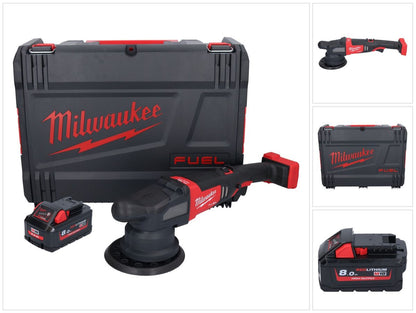 Polisseuse excentrique sur batterie Milwaukee M18 FROP21-801X 18 V 150 mm brushless + 1x batterie 8,0 Ah + boîtier HD - sans chargeur