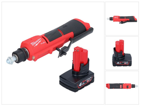 Milwaukee M12 FTB-401 desbastadora de neumáticos a batería 12 V 7/16" Hex Brushless +1x batería 4.0 Ah - sin cargador